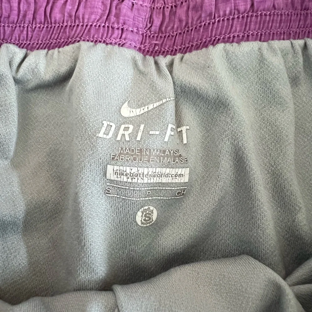 Nike Dri-Fit Tempo Running Short in Purple with Navy